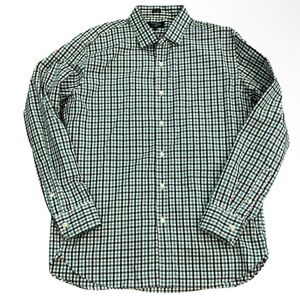 J.Crew (Thomas Shirtings) Men’s XL Gingham Navy Green White Button Down